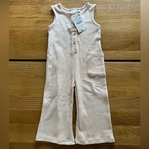 Zara waffle knit jumpsuit